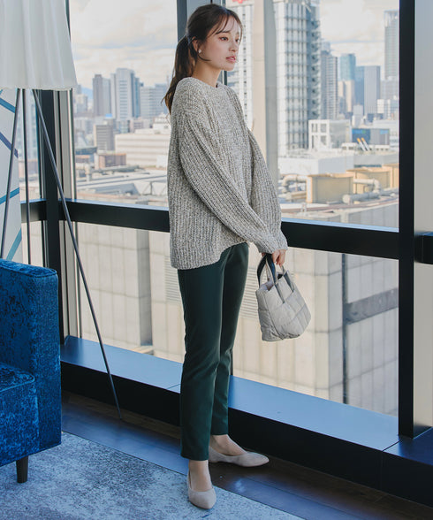 【安田美沙子さん着用・新色追加・日本製】すふれ起毛ストレートパンツ