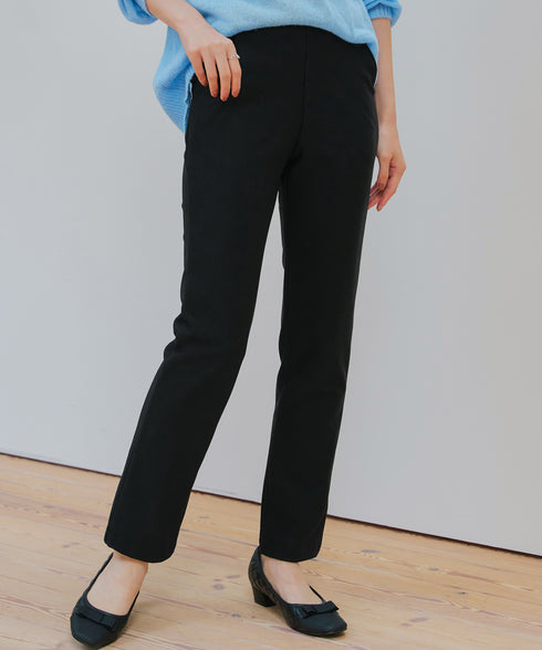 【安田美沙子さん着用・新色追加・日本製】すふれ起毛ストレートパンツ