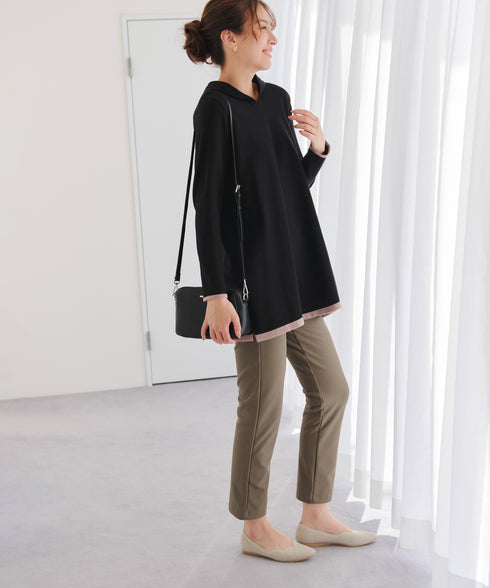 【安田美沙子さん着用・新色追加・日本製】すふれ起毛ストレートパンツ