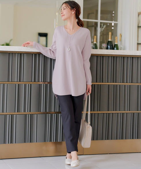 【安田美沙子さん着用・新色追加・日本製】すふれ起毛ストレートパンツ