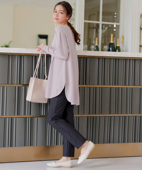 【安田美沙子さん着用・新色追加・日本製】すふれ起毛ストレートパンツ