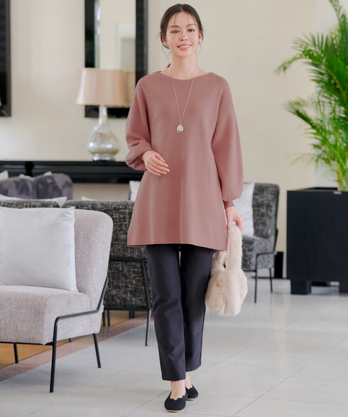 【安田美沙子さん着用・新色追加・日本製】すふれ起毛ストレートパンツ