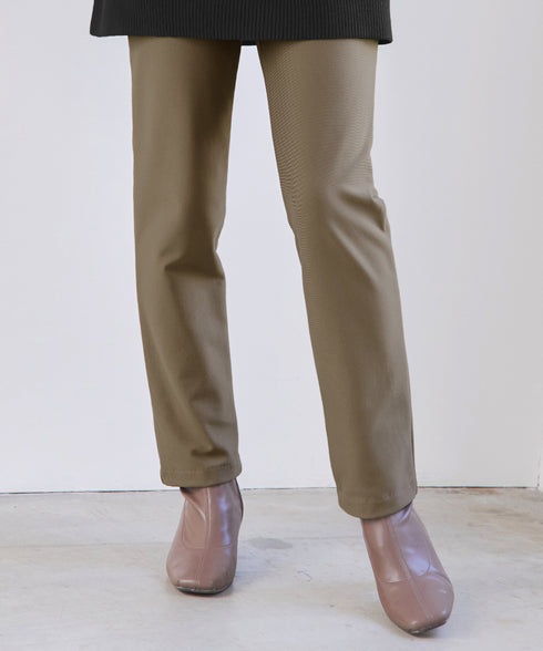 【安田美沙子さん着用・新色追加・日本製】すふれ起毛ストレートパンツ