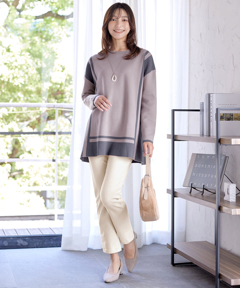 【安田美沙子さん着用・新色追加・日本製】すふれ起毛ストレートパンツ