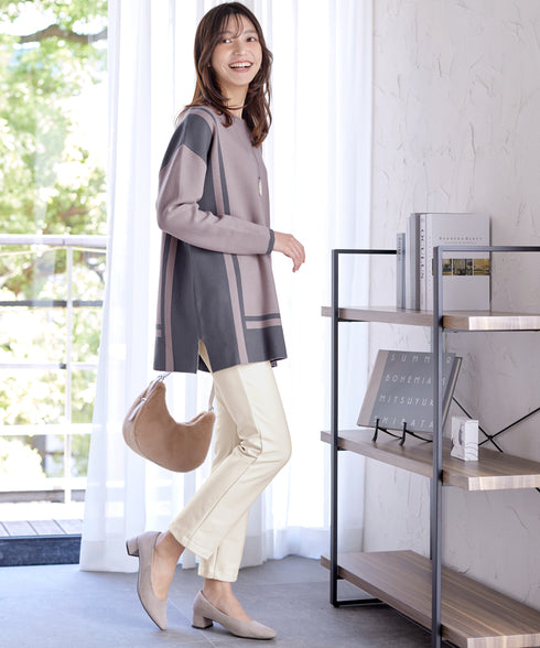 【安田美沙子さん着用・新色追加・日本製】すふれ起毛ストレートパンツ