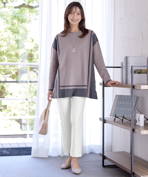 【安田美沙子さん着用・新色追加・日本製】すふれ起毛ストレートパンツ