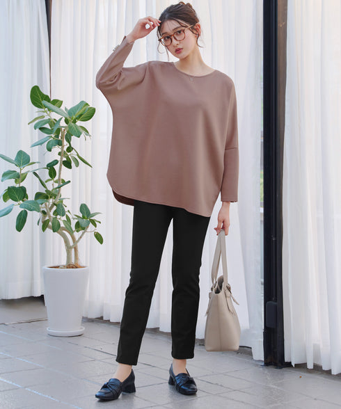 【安田美沙子さん着用・新色追加・日本製】すふれ起毛ストレートパンツ