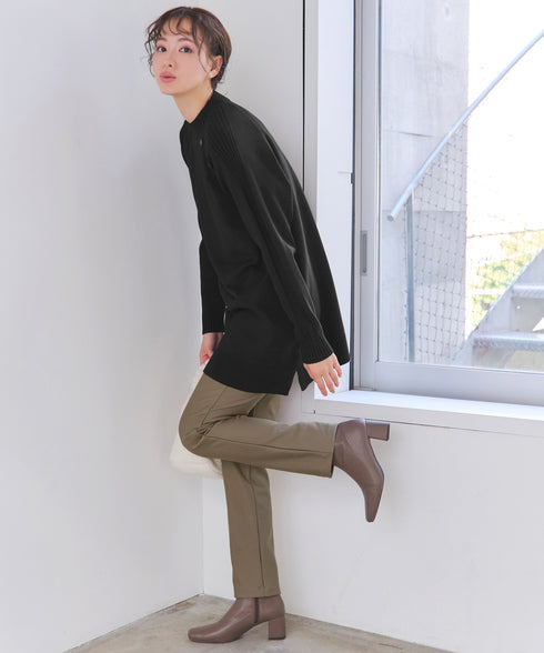 【安田美沙子さん着用・新色追加・日本製】すふれ起毛ストレートパンツ