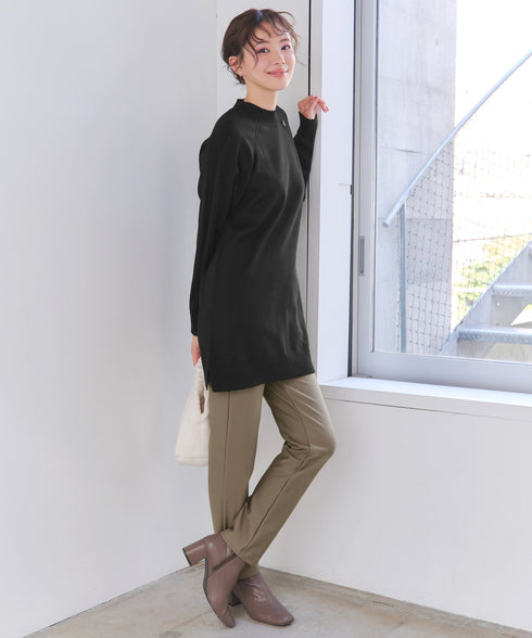 【安田美沙子さん着用・新色追加・日本製】すふれ起毛ストレートパンツ