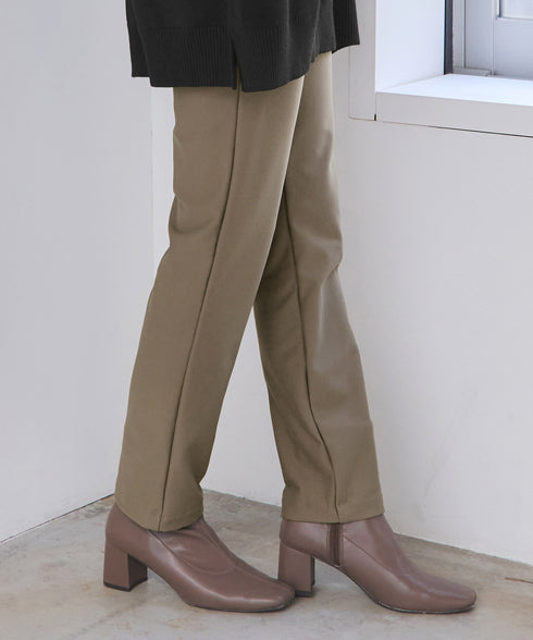 【安田美沙子さん着用・新色追加・日本製】すふれ起毛ストレートパンツ