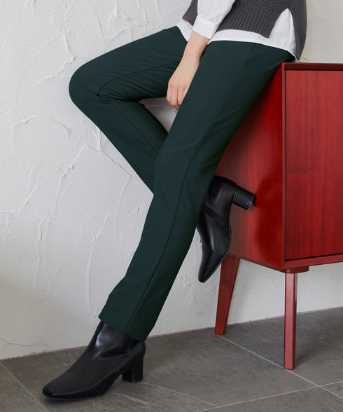 【安田美沙子さん着用・新色追加・日本製】すふれ起毛ストレートパンツ