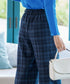 【安田美沙子さん着用】起毛チェック柄ワイドパンツ