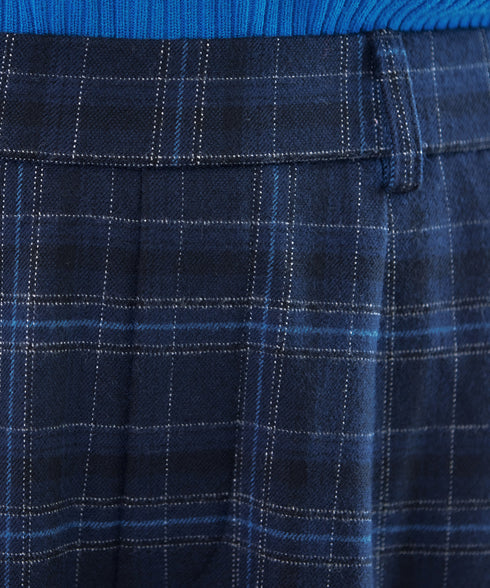 【安田美沙子さん着用】起毛チェック柄ワイドパンツ