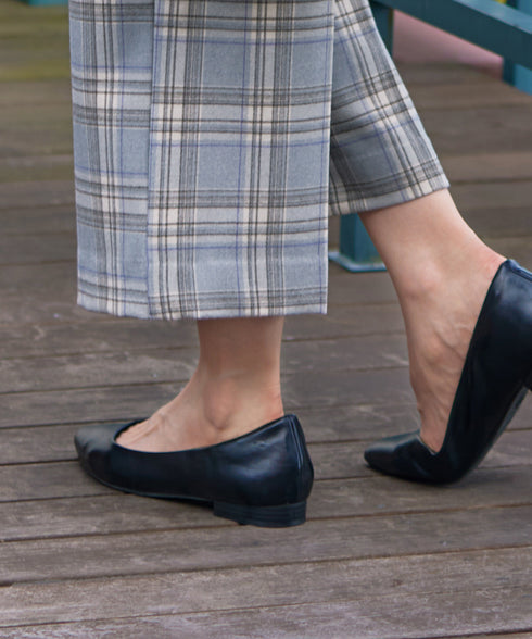 【安田美沙子さん着用】起毛チェック柄ワイドパンツ