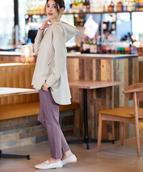 【クリアランスセール】裏起毛ストレッチテーパードパンツ