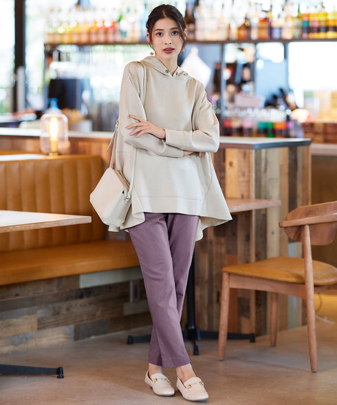 【クリアランスセール】裏起毛ストレッチテーパードパンツ