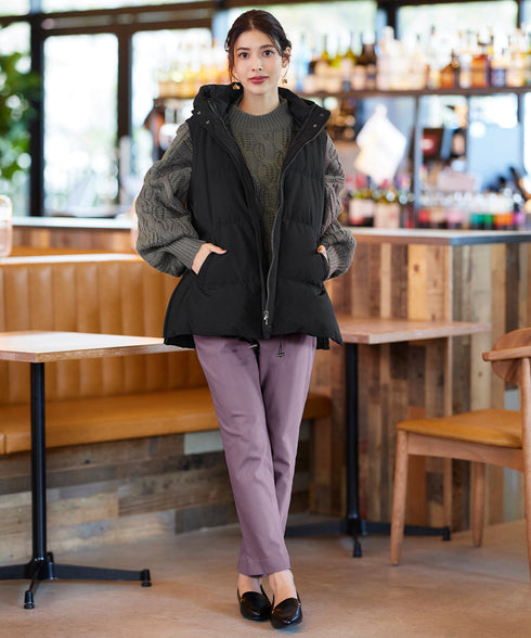 【クリアランスセール】裏起毛ストレッチテーパードパンツ