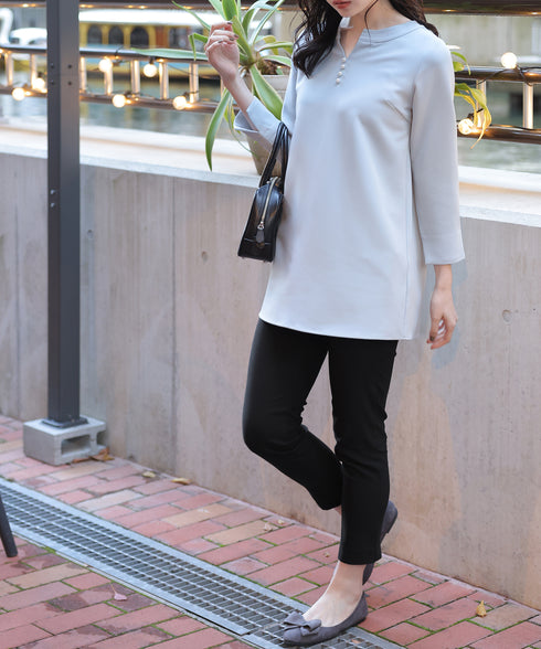 【クリアランスセール】裏起毛ストレッチテーパードパンツ