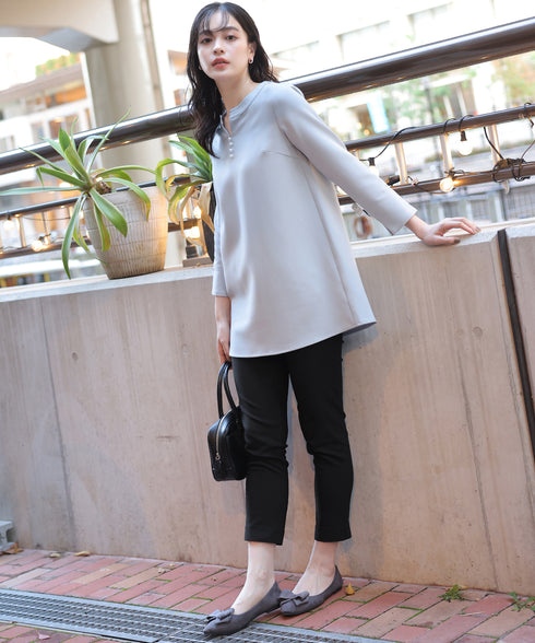 【クリアランスセール】裏起毛ストレッチテーパードパンツ