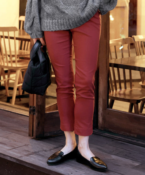 【クリアランスセール】裏起毛ストレッチテーパードパンツ