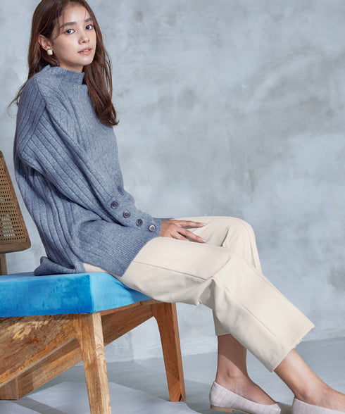 【クリアランスセール】すふれ起毛ワイドパンツ