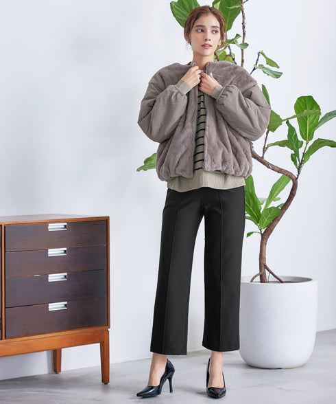 【クリアランスセール】すふれ起毛ワイドパンツ