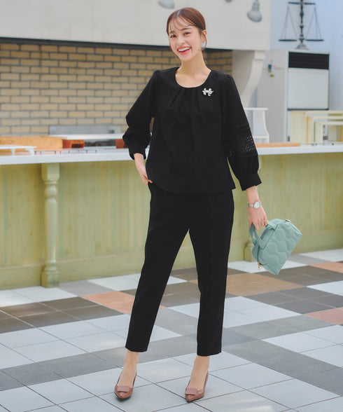 【小倉優子さん着用・ダブルクロス】 テーパードパンツ