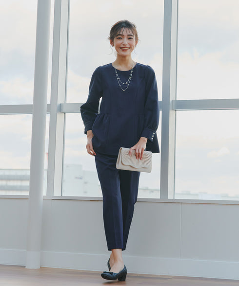 【小倉優子さん着用・ダブルクロス】 テーパードパンツ