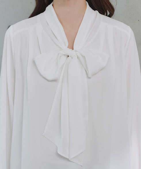 【ブラウス&ベスト&パンツ3点セット】リボンタイブラウス+ベスト付き 3点セットアップ