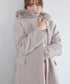 2WAYフード付きフェイクウールコート