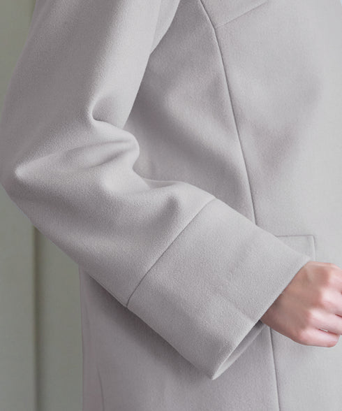 2WAYフード付きフェイクウールコート