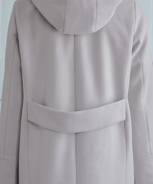 2WAYフード付きフェイクウールコート