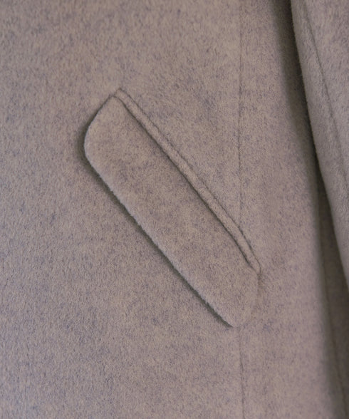 ウールライクフーデットショートコート