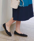 【アウトレット / おのののかさん着用 / アウトレット / 洗える / 撥水】スカラップニットフラットパンプス