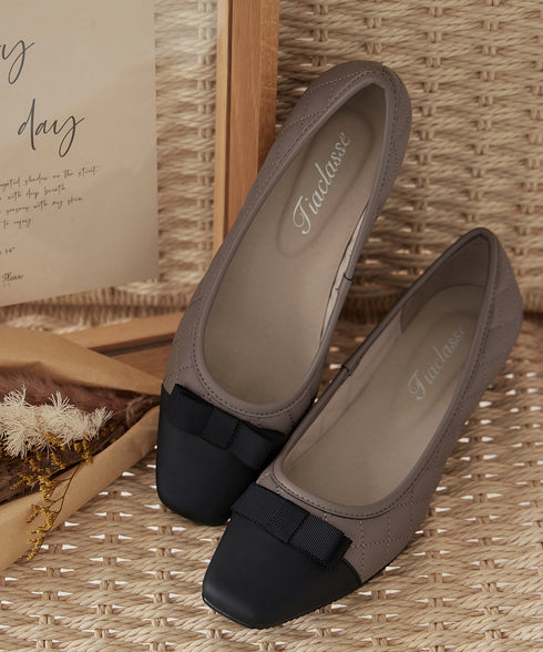 【安田美沙子さん着用 / アウトレット / 撥水】リボンキルトレインシューズ