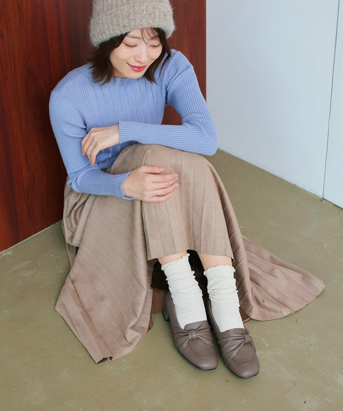【クリアランスセール / 安田美沙子さん着用 / アウトレット】リボンローファー