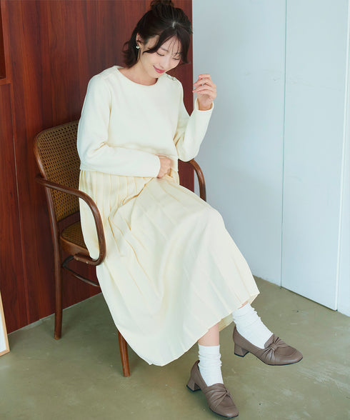 【クリアランスセール / 安田美沙子さん着用 / アウトレット】リボンローファー