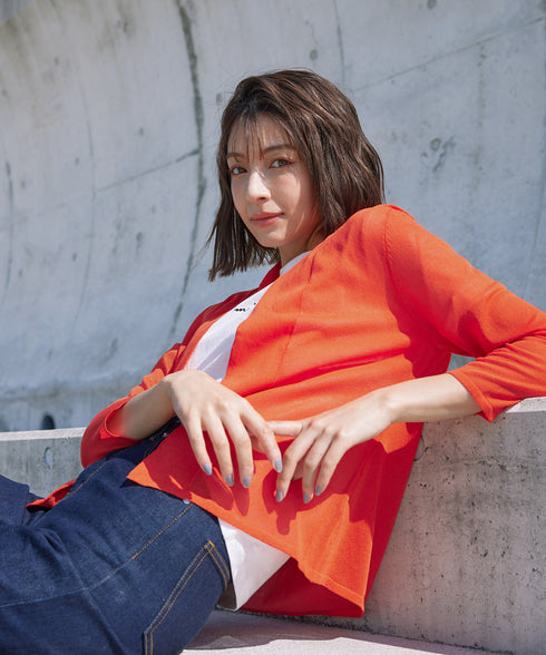 【小倉優子さん着用・新色追加・UVケア・接触冷感】ショートトッパーカーディガン
