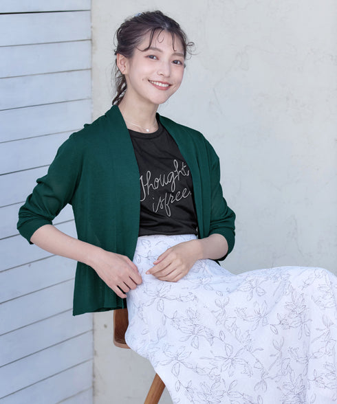 【小倉優子さん着用・新色追加・UVケア・接触冷感】ショートトッパーカーディガン