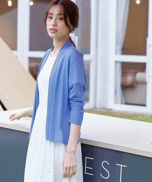 【小倉優子さん着用・新色追加・UVケア・接触冷感】ショートトッパーカーディガン