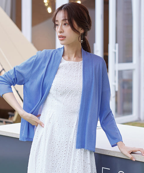 【小倉優子さん着用・新色追加・UVケア・接触冷感】ショートトッパーカーディガン