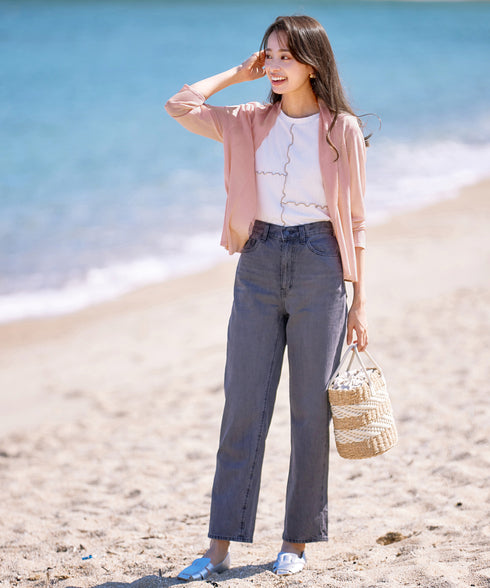 【小倉優子さん着用・新色追加・UVケア・接触冷感】ショートトッパーカーディガン