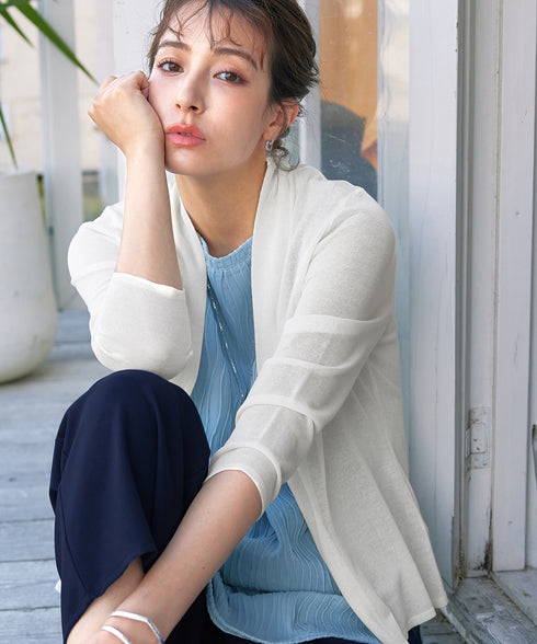 【小倉優子さん着用・新色追加・UVケア・接触冷感】ショートトッパーカーディガン