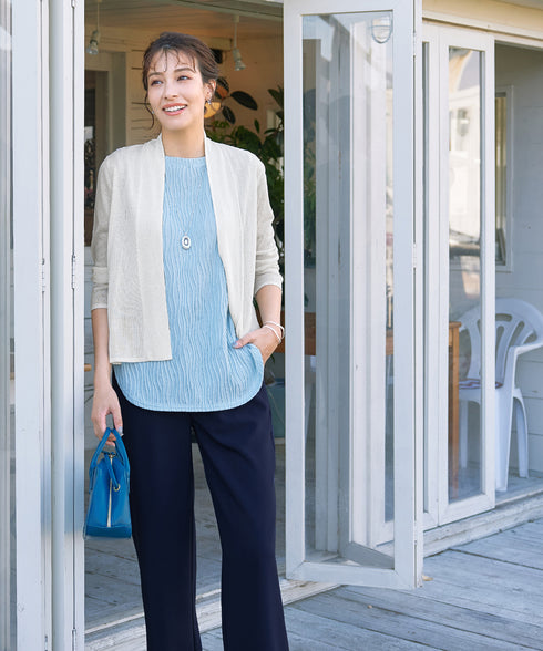 【小倉優子さん着用・新色追加・UVケア・接触冷感】ショートトッパーカーディガン