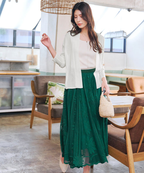 【小倉優子さん着用・新色追加・UVケア・接触冷感】ショートトッパーカーディガン