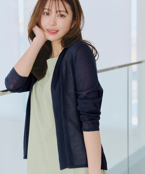 【小倉優子さん着用・新色追加・UVケア・接触冷感】ショートトッパーカーディガン