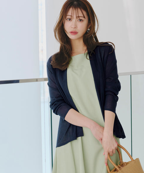 【小倉優子さん着用・新色追加・UVケア・接触冷感】ショートトッパーカーディガン