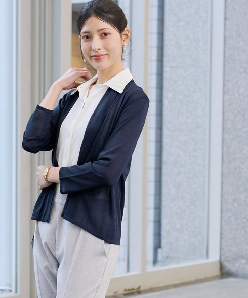【小倉優子さん着用・新色追加・UVケア・接触冷感】ショートトッパーカーディガン