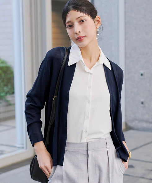【小倉優子さん着用・新色追加・UVケア・接触冷感】ショートトッパーカーディガン
