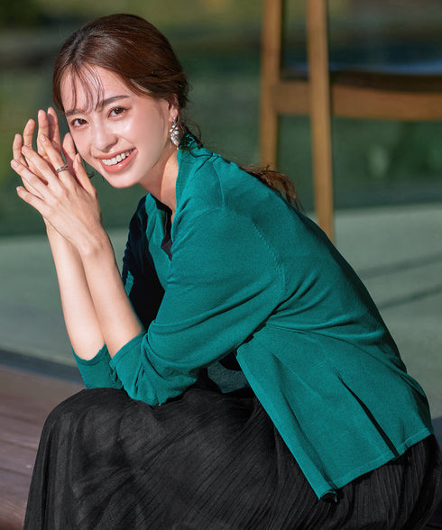【小倉優子さん着用・新色追加・UVケア・接触冷感】ショートトッパーカーディガン